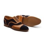 Combination Suede + Leather Oxford // Navy + Tan (US: 7)