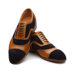 Combination Suede + Leather Oxford // Navy + Tan (US: 8)