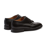 High Gloss Leather Wingtip Derby Brogue // Black (US: 7)
