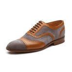 Combination Suede + Leather Oxford // Gray + Tan (US: 7)