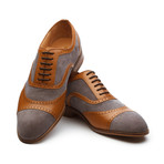 Combination Suede + Leather Oxford // Gray + Tan (US: 8)