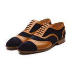 Combination Suede + Leather Oxford // Navy + Tan (US: 8)