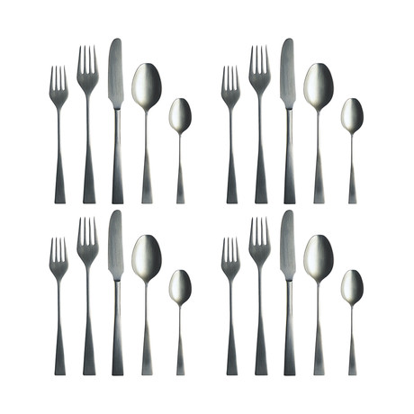 Italia Cutlery // 20 Piece Set // Brushed Stainless