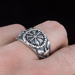 Helm Of Awe Raven Style Ring (10.5)