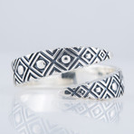 Snake Style + Geometry Ornament Ring // Silver (9.5)