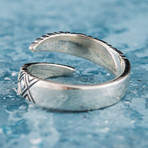 Snake Style + Geometry Ornament Ring // Silver (9)