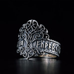 Norse Runes Yggdrasil Ring // Silver (9.5)