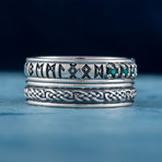 Runes Ornament Ring // Silver (10.5)