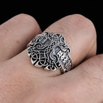 Norse Runes Yggdrasil Ring // Silver (9.5)