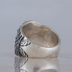 Scandinavian Runes Ring // Silver (9.5)