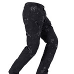 Snake Print Trousers // Black (XL)
