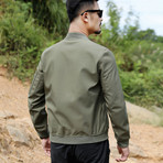 Embroidered Jacket // Army Green (M)
