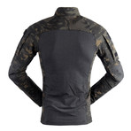 Long sleeve t-shirt // Camouflage Print + Black (S)