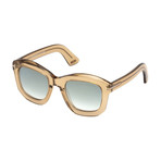 Women's Julia Sunglasses // Brown Crystal + Blue Gradient