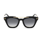 Women's Anna Sunglasses // Black + Gold + Gray Gradient