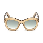 Women's Julia Sunglasses // Brown Crystal + Blue Gradient