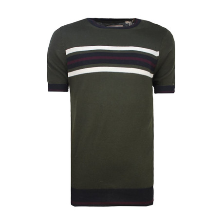 Short Sleeve Sweater T Shirt // Olive Green (XS)