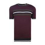 Short Sleeve Sweater T Shirt // Burgundy (S)