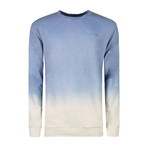 Ombre Long Sleeve Crewneck Sweatshirt // Blue (2XL)