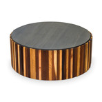 Round Salvaged Wood Coffee Table