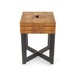 Retalho Teak Wood Stool + Side Table
