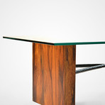 Canela Wood & Glass Top Coffee Table