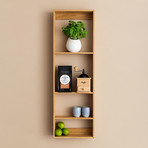 Foursquare Wall Mounted Shelf // Oak