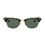 Unisex Clubmaster Sunglasses // Tortoise + Green