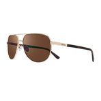 Conrad Polarized Sunglasses // Gold Frame + Terra Lens
