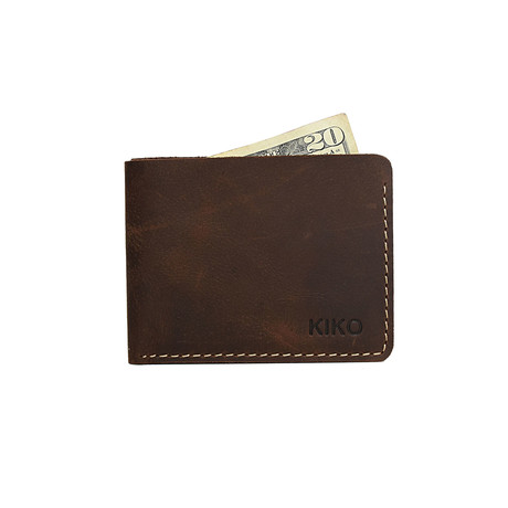 Straight Cut Bifold Wallet // Brown