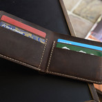 Straight Cut Bifold Wallet // Brown