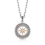 Compass Necklace // Silver (22")
