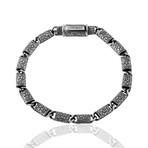 Monte Carlo Inlay Bracelet // Silver (7")