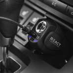 React // 7-in-1 Vehicle Multi-Tool + Car Charger // Black