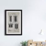 Battery 1898 // Old Paper Framed Painting Print (8"W x 12"H x 1.5"D)