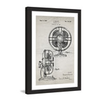 Electric Fan 1935 // Old Paper Framed Painting Print (8"W x 12"H x 1.5"D)