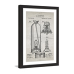 Extinguisher 1880 // Old Paper Framed Painting Print (8"W x 12"H x 1.5"D)