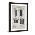 Battery 1898 // Old Paper Framed Painting Print (8"W x 12"H x 1.5"D)
