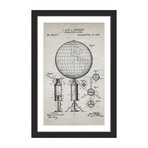 Globe 1892 // Old Paper Framed Painting Print (8"W x 12"H x 1.5"D)