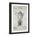 Percolator 1894 // Old Paper Framed Painting Print (8"W x 12"H x 1.5"D)