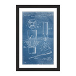 Screwdriver 1936 // Blueprint Framed Painting Print (8"W x 12"H x 1.5"D)