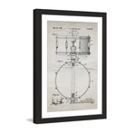 Snare Drum 1939 // Old Paper Framed Painting Print (8"W x 12"H x 1.5"D)