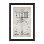 Snare Drum 1939 // Old Paper Framed Painting Print (8"W x 12"H x 1.5"D)