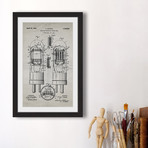 Vacuum Tube 1924 // Old Paper Framed Painting Print (8"W x 12"H x 1.5"D)