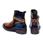 Cross Strap Boots // Brown + Blue (US: 13)