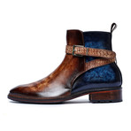 Cross Strap Boots // Brown + Blue (US: 10)