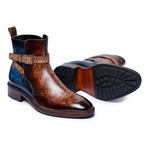 Cross Strap Boots // Brown + Blue (US: 7)