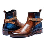 Cross Strap Boots // Brown + Blue (US: 11)