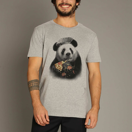 Panda Pizza T-Shirt // Gray (S)