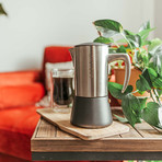 Milano Steel Stovetop Espresso Maker // Brushed (6 Cup)